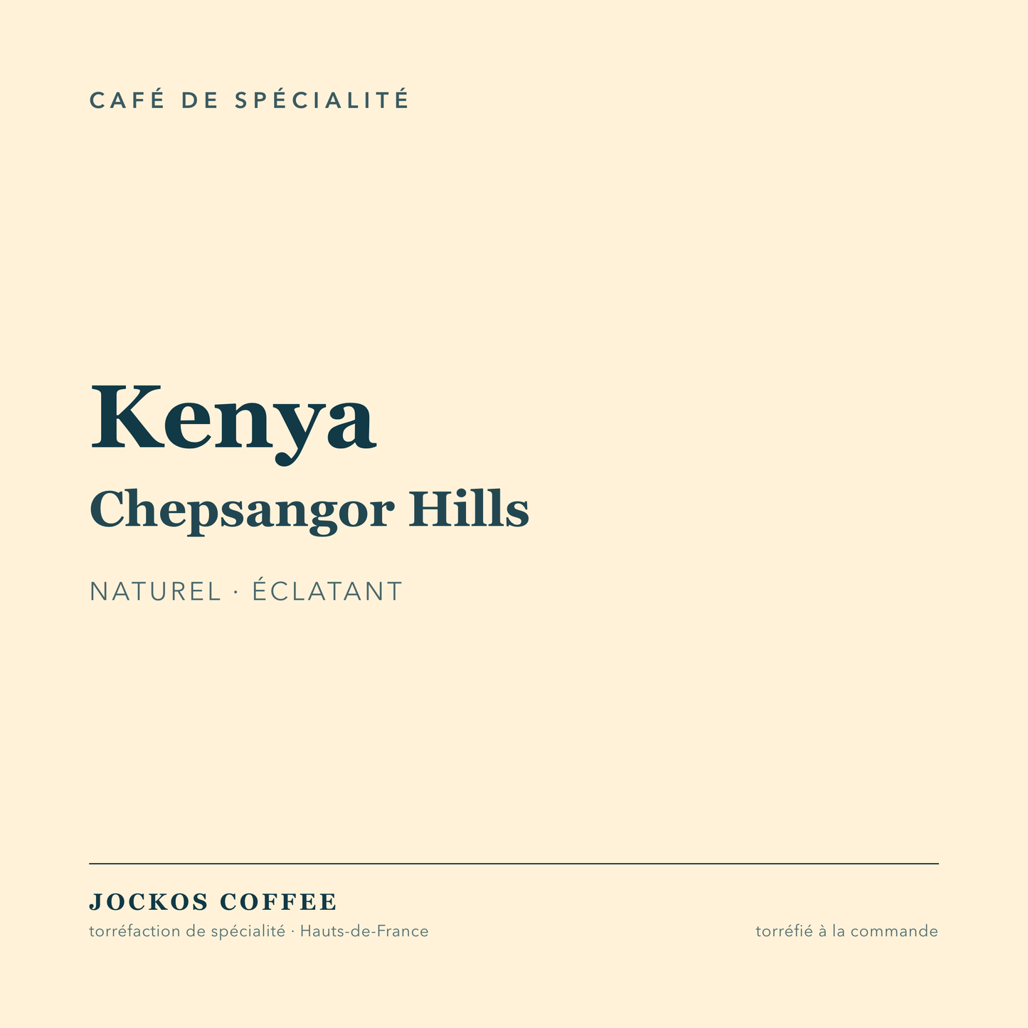 Kenya Chepsangor Hills, café de spécialité naturel, Jockos Coffee