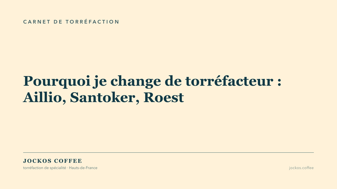 Tuile titre : choisir un torréfacteur machine, de l'Aillio au Santoker vers le Roest