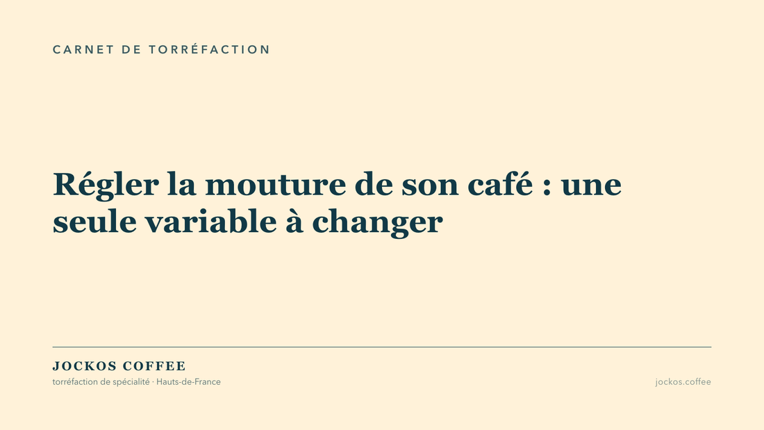 Tuile titre : régler la mouture de son café, une seule variable à changer