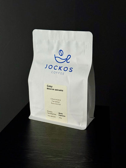 Café Cosy Blend espresso — sachet café en grains | Jockos Coffee