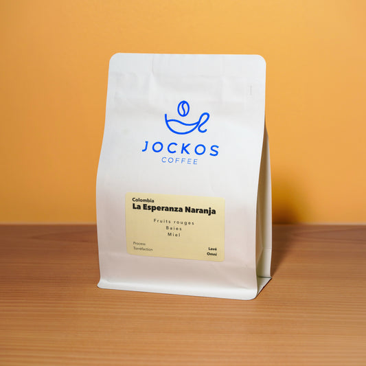 Sachet de Colombia La Esperanza Naranja, café de spécialité lavé, Jockos Coffee