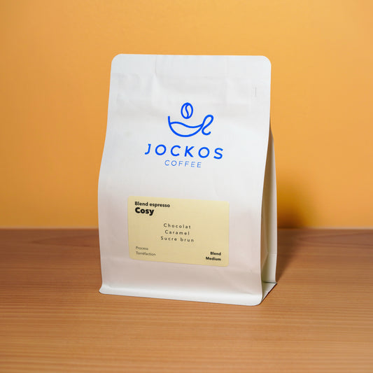 Sachet de Cosy, blend espresso de spécialité, Jockos Coffee