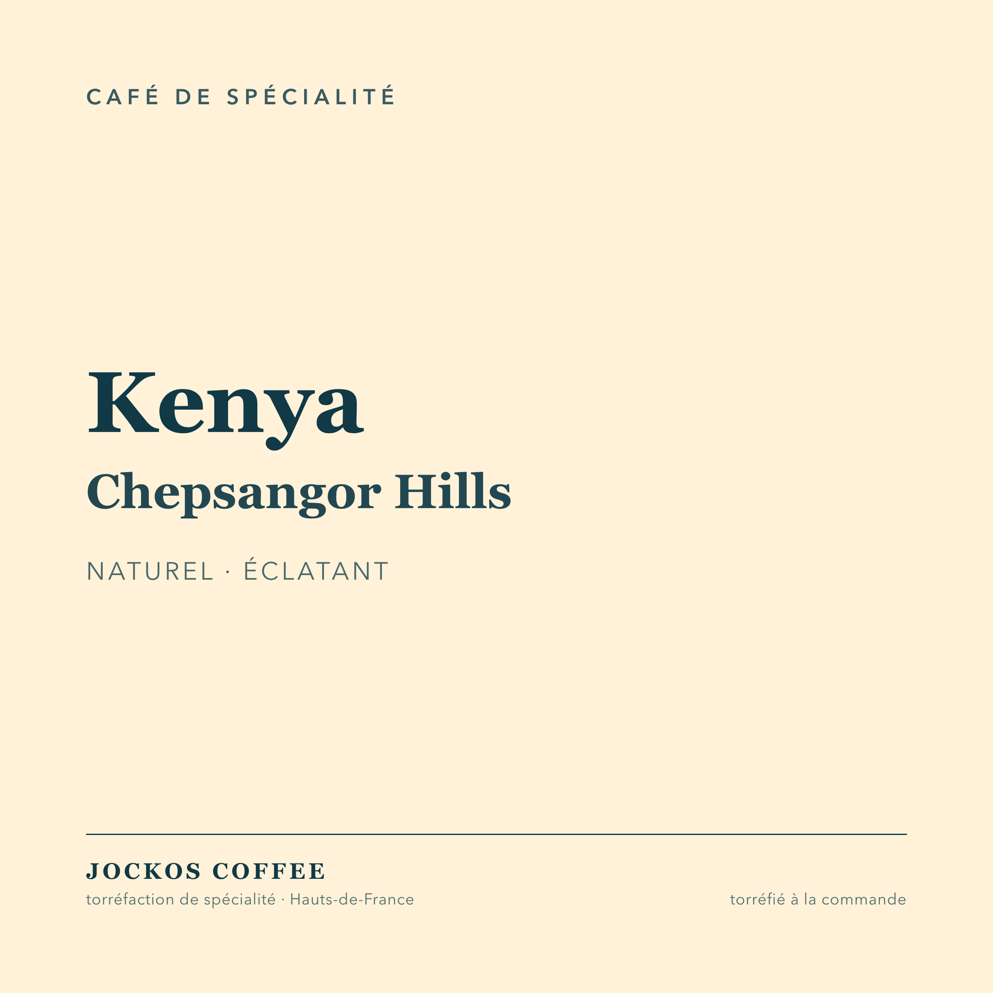Kenya Chepsangor Hills, café de spécialité naturel, Jockos Coffee